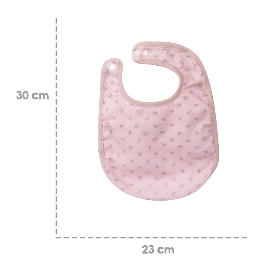 Organic 3-Piece Bib Set 'Lil Planet' Pink / Mauve, Jersey, Muslin, Organic Cotton, GOTS, 23 x 30 cm