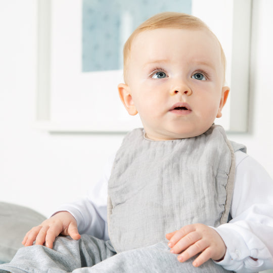 Organic 3-Piece Bib Set 'Lil Planet' Light Blue, Jersey, Muslin, Cotton, GOTS, 23 x 30 cm