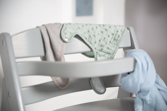 Set orgánico de 3 baberos 'Lil Planet' frosty green, jersey, muselina, algodón, GOTS, 23 x 30 cm