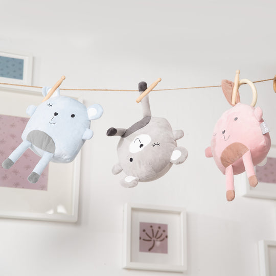 Cuscino coccoloso 'Lil Cuties' - Peluche 'Lily' con biglietto d’amicizia - Rosa / Malva