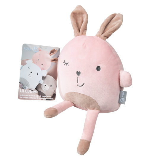 Cuscino coccoloso 'Lil Cuties' - Peluche 'Lily' con biglietto d’amicizia - Rosa / Malva