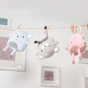 Serie de juguetes colgantes 'Lil Cuties' para bebés, peluche 'Lily' para niñas y niños, rosa / malva