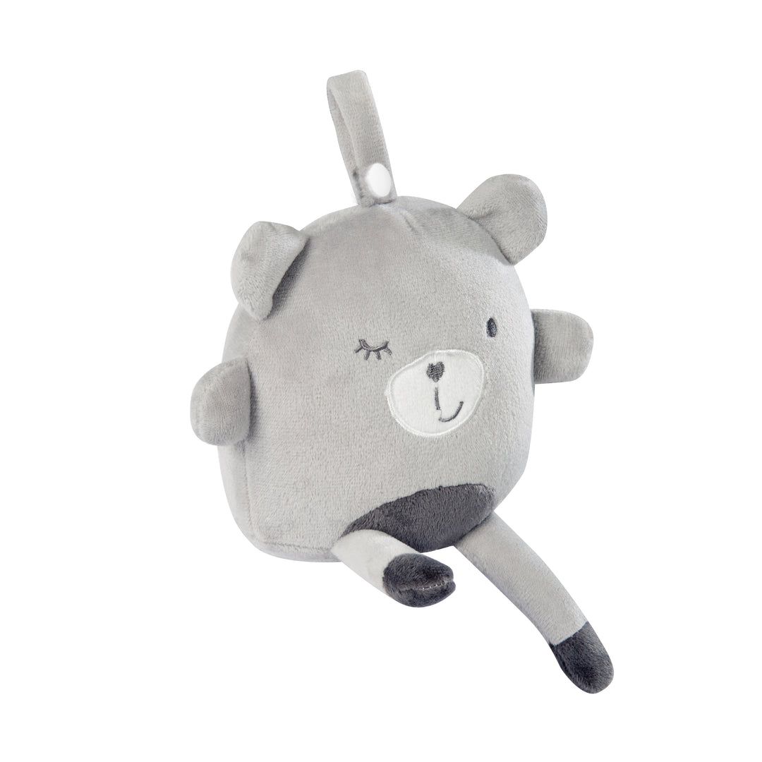 Serie di giocattoli da rimorchio 'Lil Cuties' per neonati, peluche 'Sammy' per ragazze e ragazzi, grigio argento