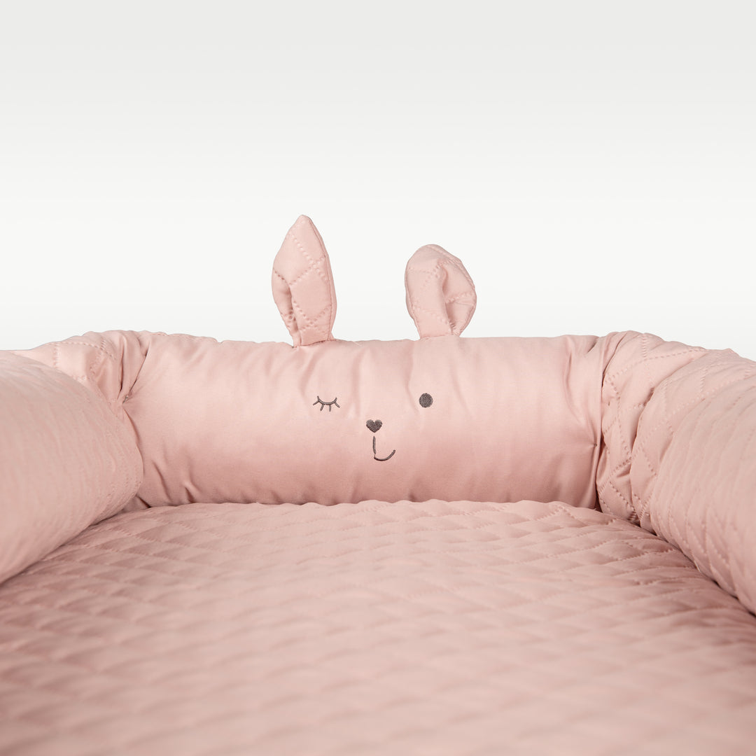 Nid d'ange 'roba Style' avec visage de lapin 'Lily' - Nid douillet - Rose