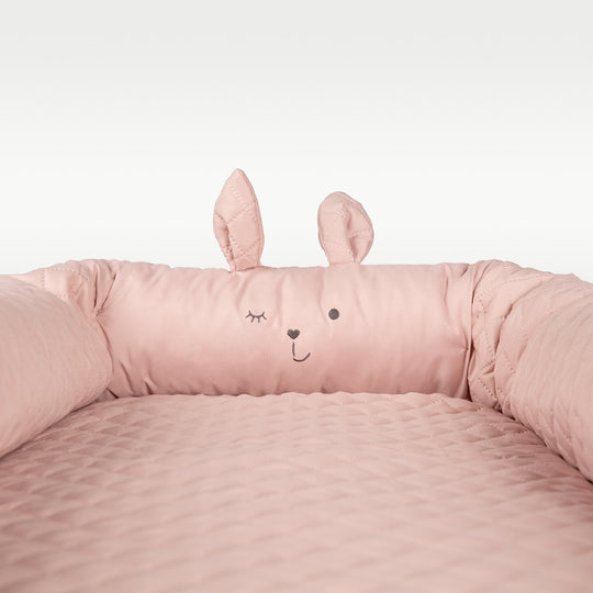 Nid d'ange 'roba Style' avec visage de lapin 'Lily' - Nid douillet - Rose