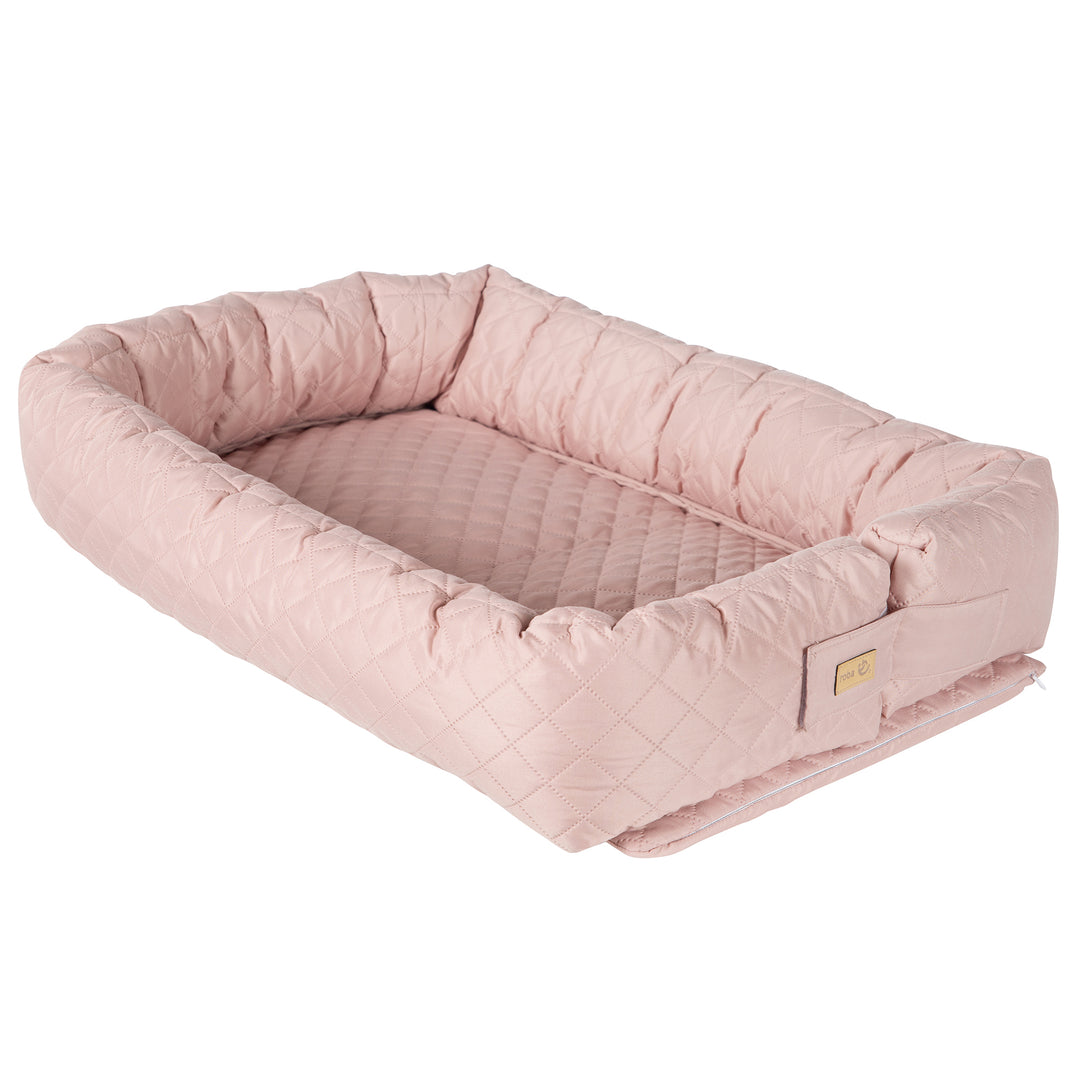 Baby Lounge 3-in-1 'roba Style' Pink / Mauve - Travel Bed, Changing Mat, Bed Bumper