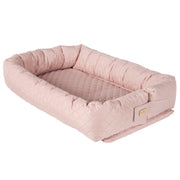 Babylounge 3 in 1'roba Style' rose / mauve – travel cot, changing mat, bed bumper