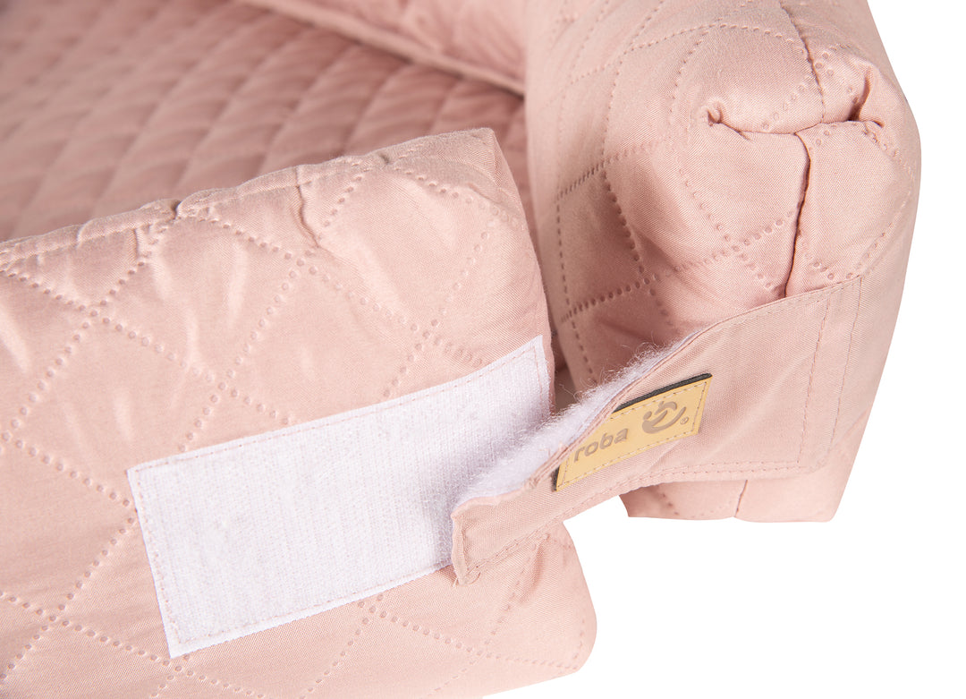 Baby Lounge 3-in-1 'roba Style' Pink / Mauve - Travel Bed, Changing Mat, Bed Bumper