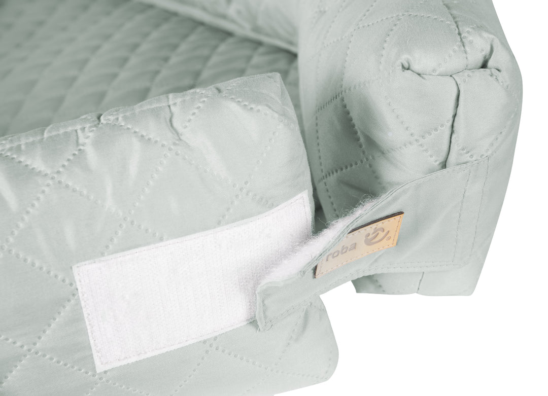 Babylounge 3 en 1 'roba Style' verde escarchado - cuna de viaje, cojín nido o cambiador