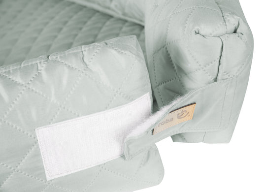 Babylounge 3 en 1 'roba Style' verde escarchado - cuna de viaje, cojín nido o cambiador