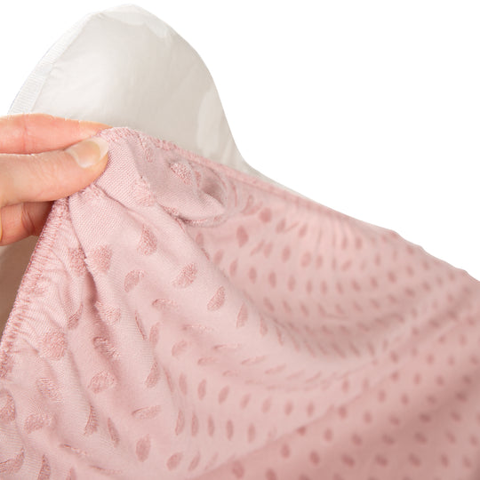 Funda ajustable orgánica para cambiadores 'Lil Planet' rosa/mauve, de jersey orgánico, certificado GOTS, 75 x 85 cm