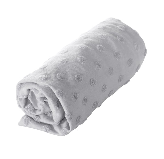 Funda ajustable orgánica para cambiadores 'Lil Planet' gris plata, de jersey orgánico, certificado GOTS, 75 x 85 cm