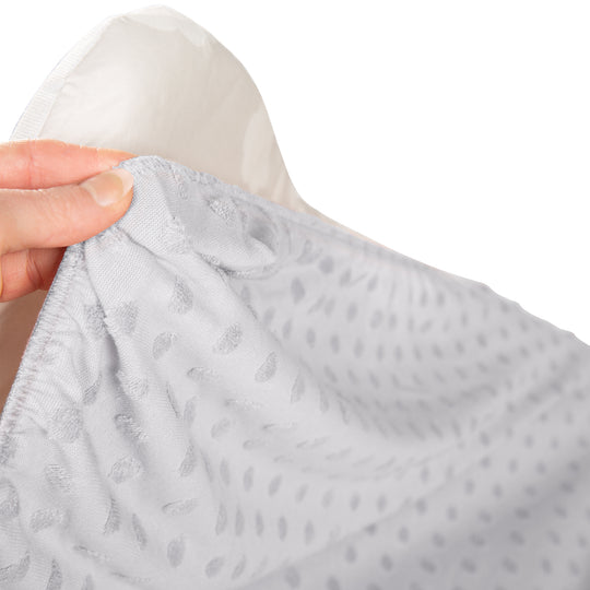 Funda ajustable orgánica para cambiadores 'Lil Planet' gris plata, de jersey orgánico, certificado GOTS, 75 x 85 cm