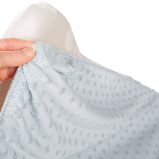 Funda ajustable orgánica para cambiadores 'Lil Planet' azul claro/sky, de jersey orgánico, certificado GOTS, 75 x 85 cm