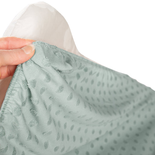 Funda ajustable orgánica para cambiadores 'Lil Planet' frosty green, jersey orgánico, GOTS, 75 x 85 cm