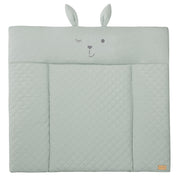 Colchón para cambiador 'roba Style' 85x75 cm, limpiable, en verde escarchado, con cara de oso "Benny"