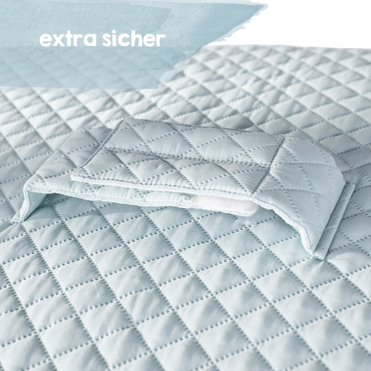 Matelas à langer 'roba Style' avec sangle - 85 x 75 cm - Facile à nettoyer - Bleu clair