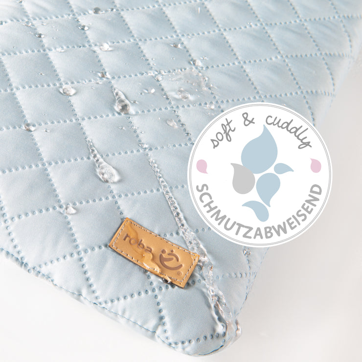 Changing mat 'roba Style' with strap & straps, 85 x 75 cm, light blue / sky