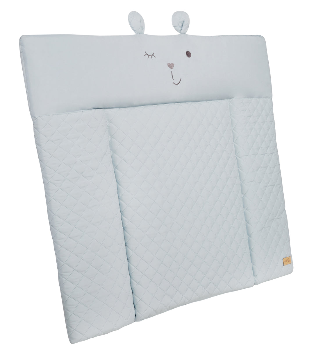 Matelas à langer 'roba Style' - 85 x 75 cm - Visage d'ours 'Benny' - Facile à nettoyer - Bleu clair