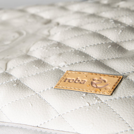 Matelas à langer 'Luxe' 85 x 75 - Cuir PU essuyable - Design 'Greyish matelassé'