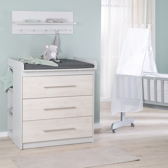 Matelas à langer 'Luxe' 85 x 75 - Cuir PU essuyable - Design 'Graphite matelassé'