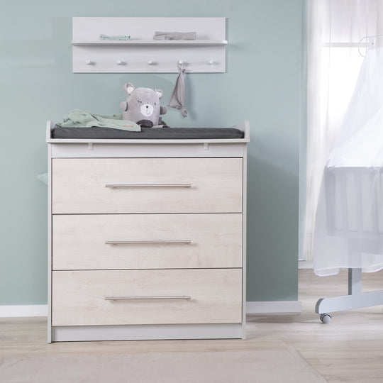 Matelas à langer 'Luxe' 85 x 75 - Cuir PU essuyable - Design 'Graphite matelassé'