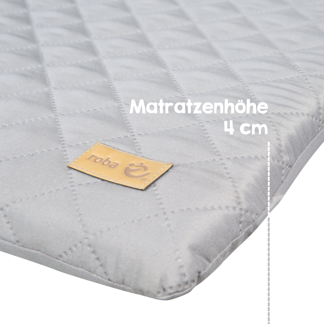 Matelas à langer soft 'roba Style' - 85x75 cm - Essuyable - Gris argenté