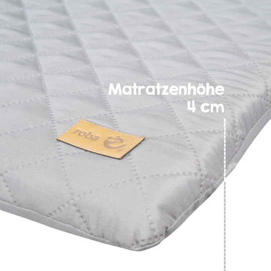 Matelas à langer soft 'roba Style' - 85x75 cm - Essuyable - Gris argenté
