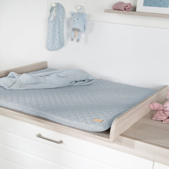 Matelas à langer soft 'roba Style' - 85x75 cm - Essuyable - Bleu clair / Ciel