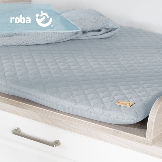 Matelas à langer soft 'roba Style' - 85x75 cm - Essuyable - Bleu clair / Ciel