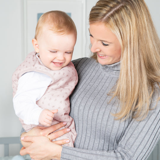 Saco de dormir orgánico 'Lil Planet' rosa/mauve, 70 - 110 cm, de muselina orgánica (GOTS)