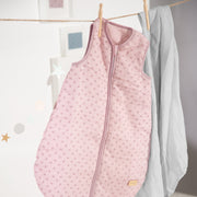 Organic Sleeping Bag 'Lil Planet' pink/mauve, 70 - 110 cm, 100 % organic muslin (GOTS)