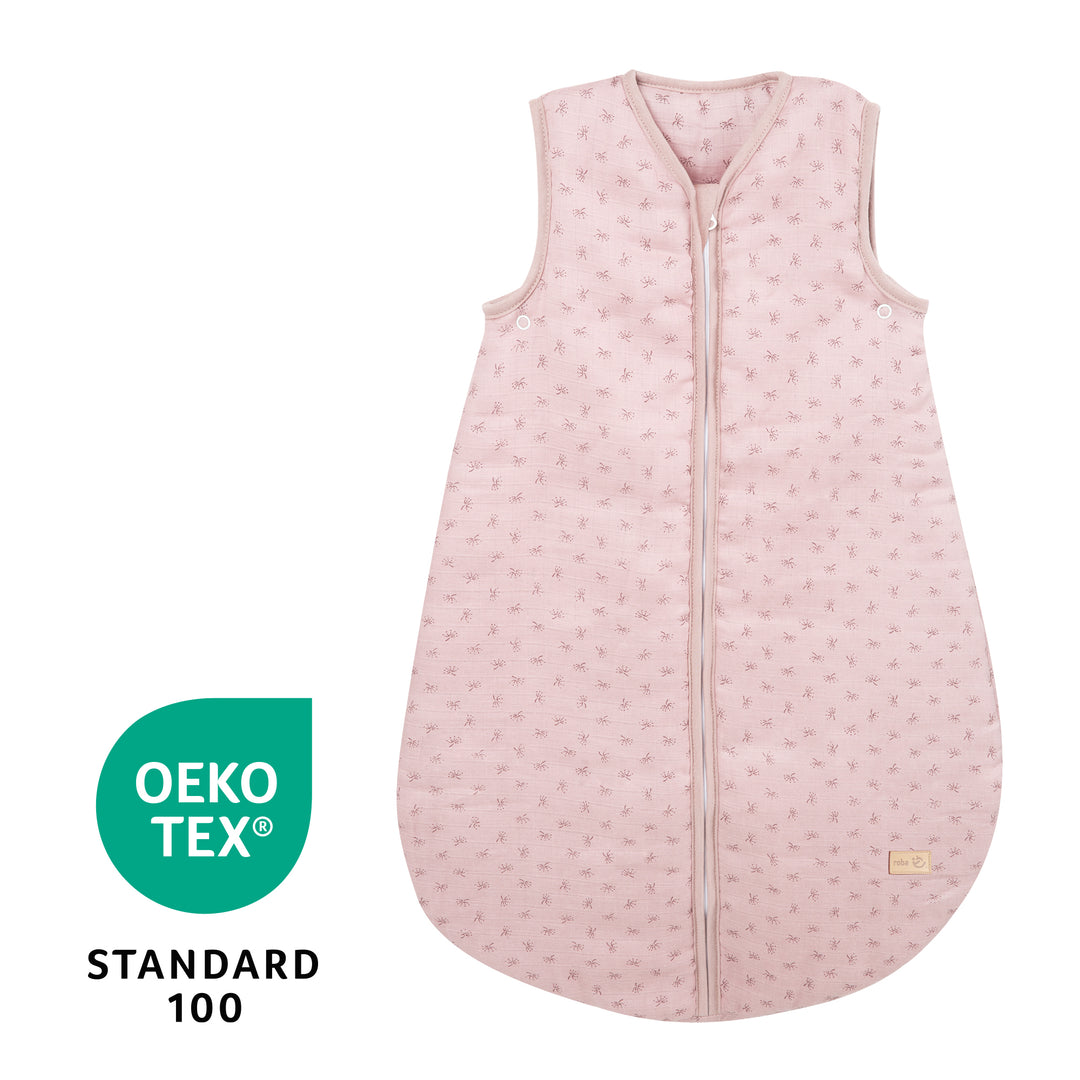 Saco de dormir orgánico 'Lil Planet' rosa/mauve, 70 - 110 cm, de muselina orgánica (GOTS)