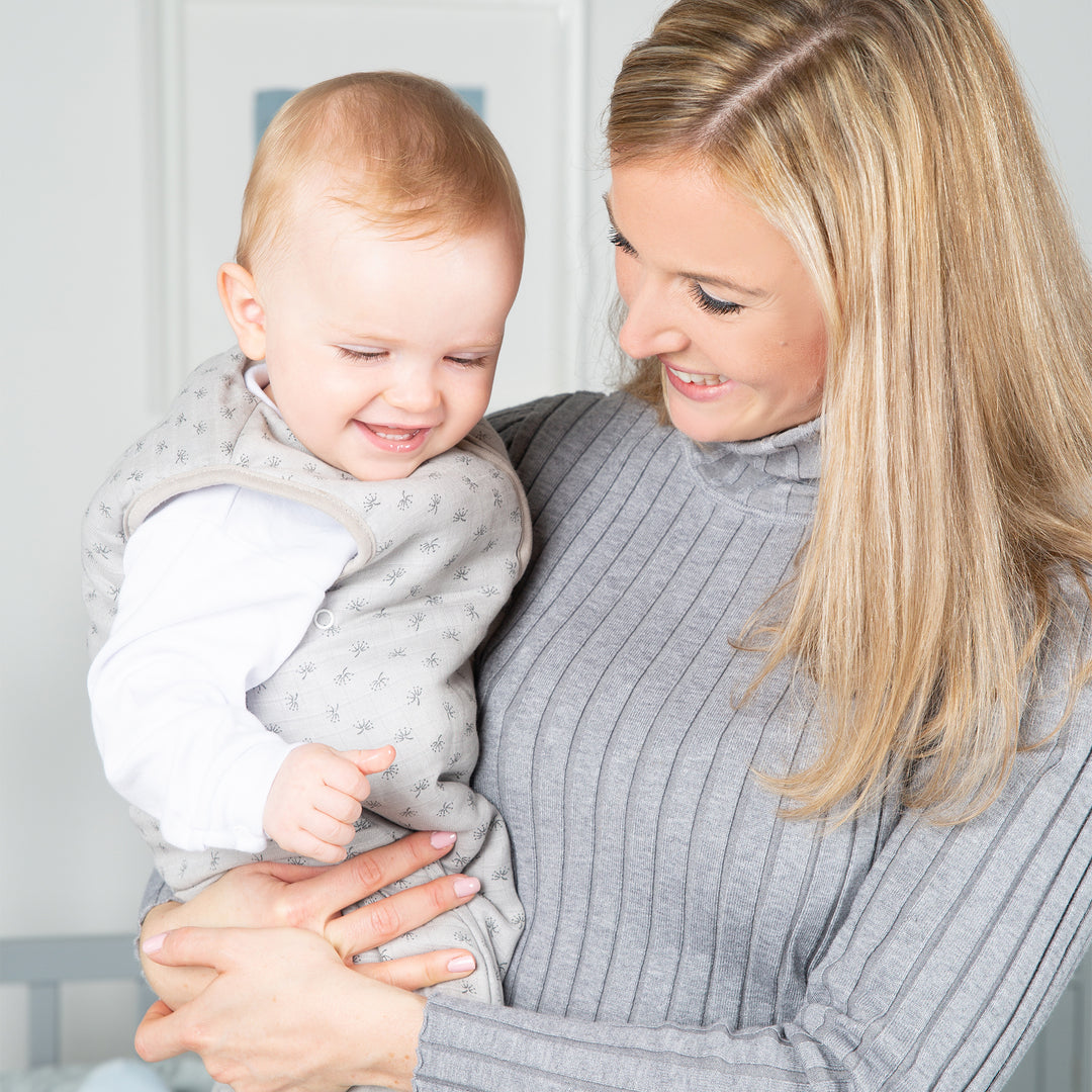 Saco de dormir orgánico 'Lil Planet' gris plateado, 70 - 110 cm, de muselina orgánica (GOTS)