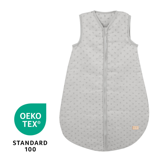 Saco de dormir orgánico 'Lil Planet' gris plateado, 70 - 110 cm, de muselina orgánica (GOTS)