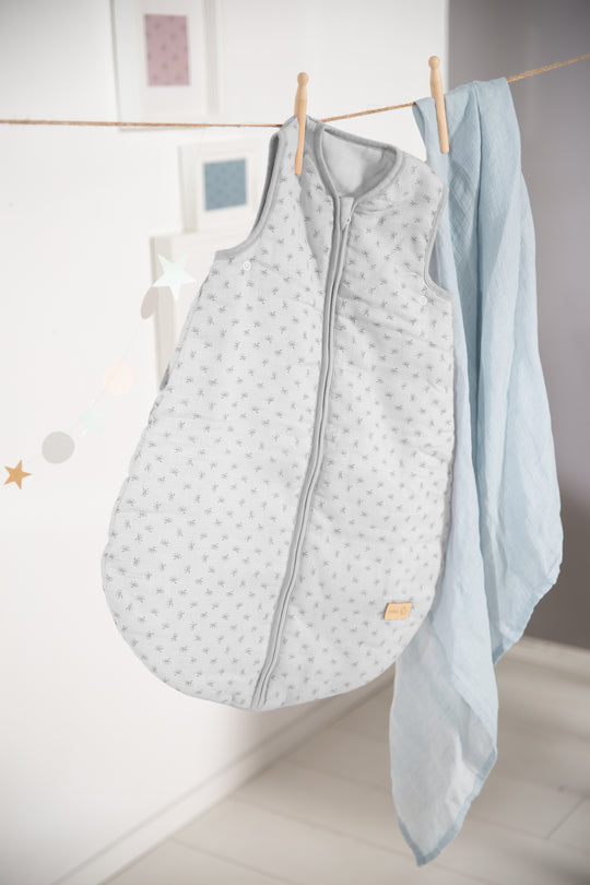 Saco de dormir orgánico 'Lil Planet' gris plateado, 70 - 110 cm, de muselina orgánica (GOTS)