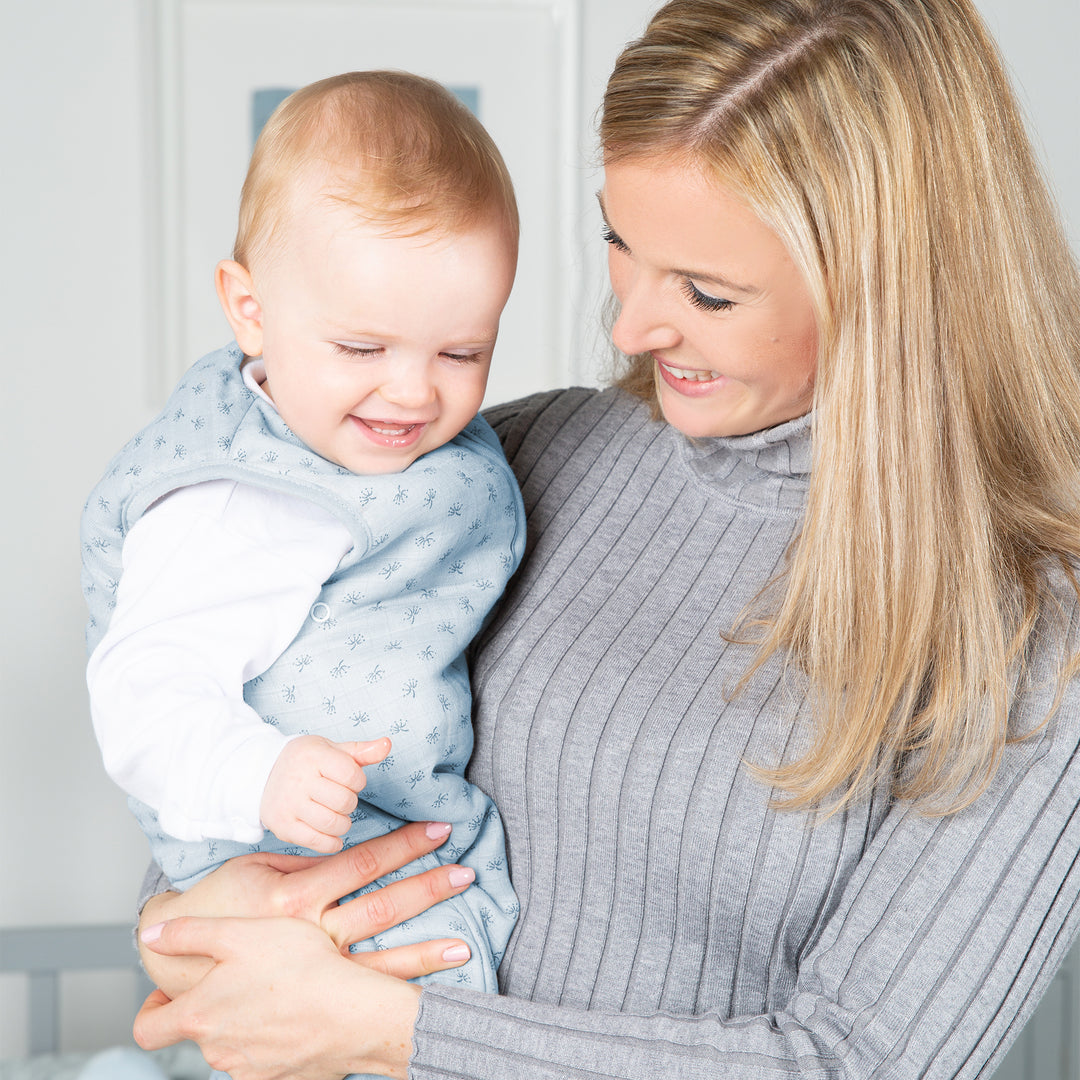 Saco de dormir orgánico 'Lil Planet' azul claro, 70 - 110 cm, de muselina orgánica (GOTS)