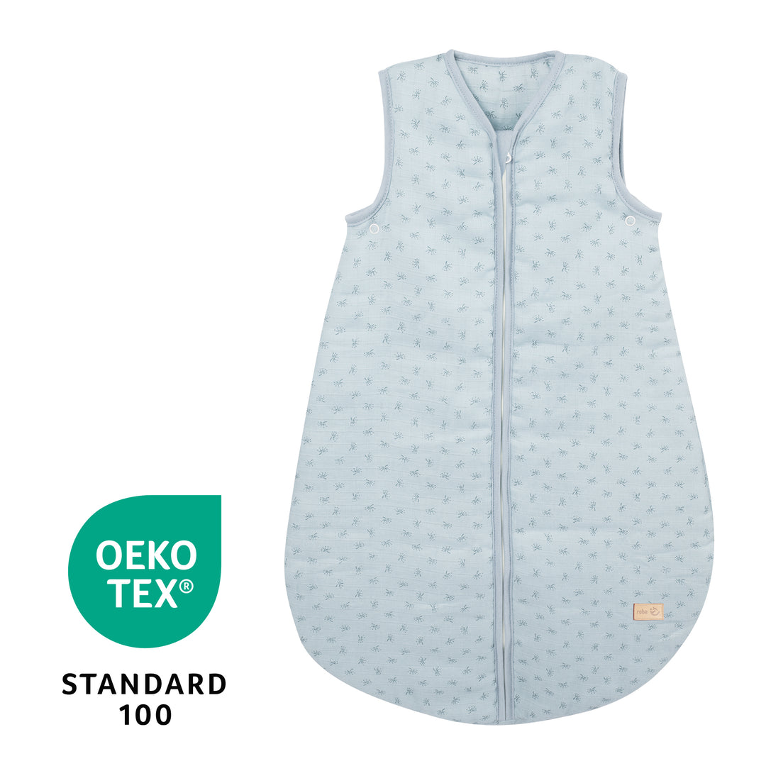 Saco de dormir orgánico 'Lil Planet' azul claro, 70 - 110 cm, de muselina orgánica (GOTS)