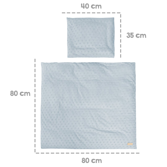 Ropa de cuna orgánica 'Lil Planet', 2 piezas, azul claro/sky, 80 x 80 cm, jersey, certificado GOTS