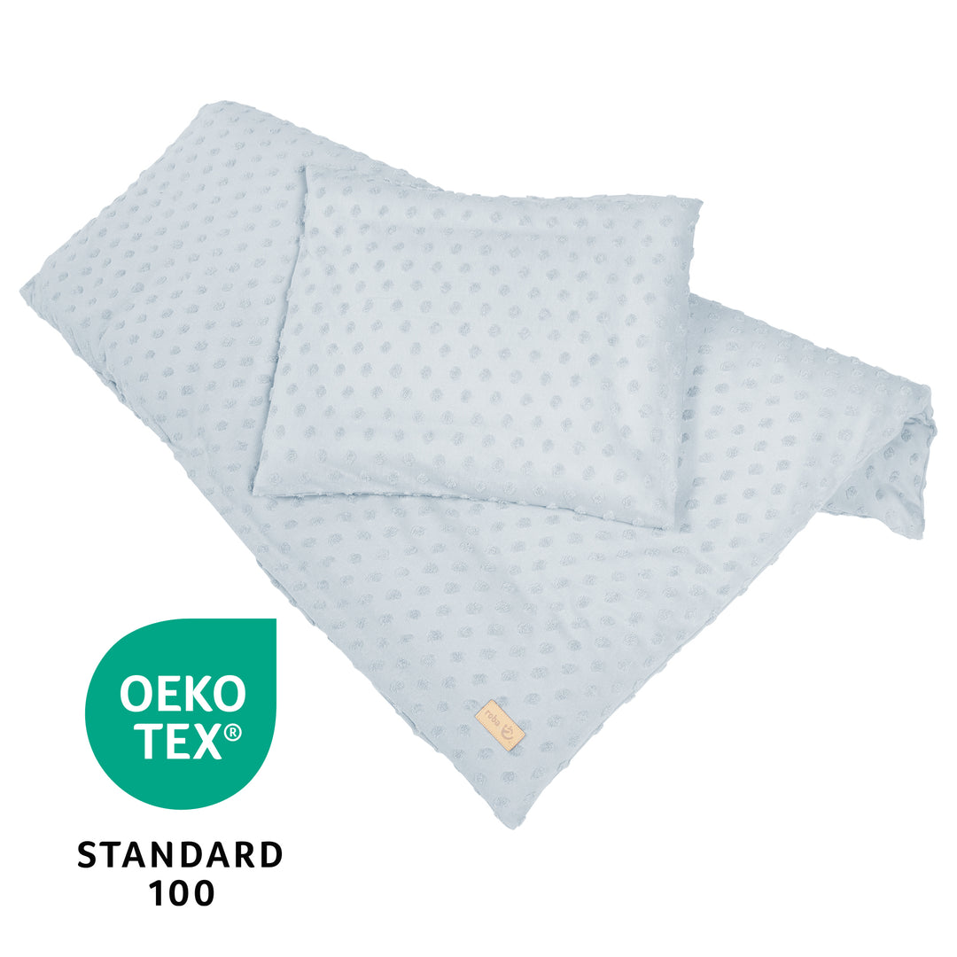 Ropa de cuna orgánica 'Lil Planet', 2 piezas, azul claro/sky, 80 x 80 cm, jersey, certificado GOTS