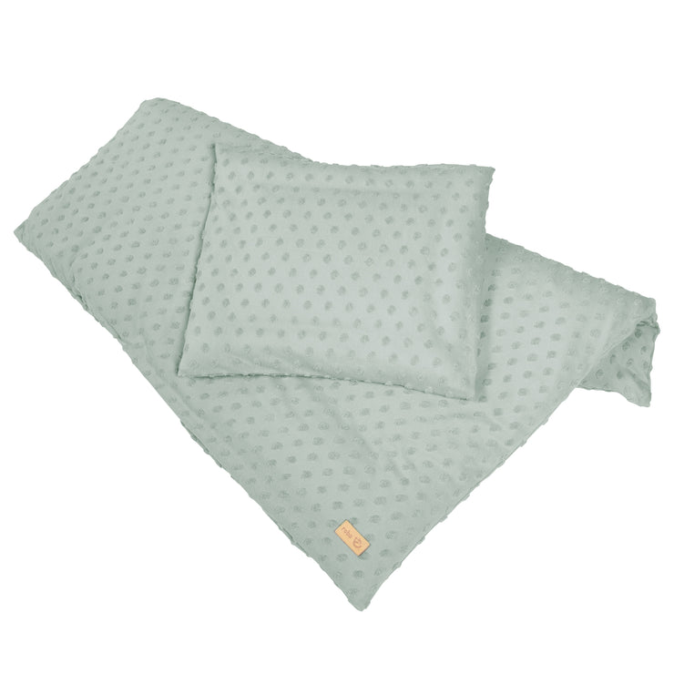 Organic Crib Bedding 'Lil Planet', 2-pieces, 80 x 80 cm, Jersey GOTS Certified - Frosty Green