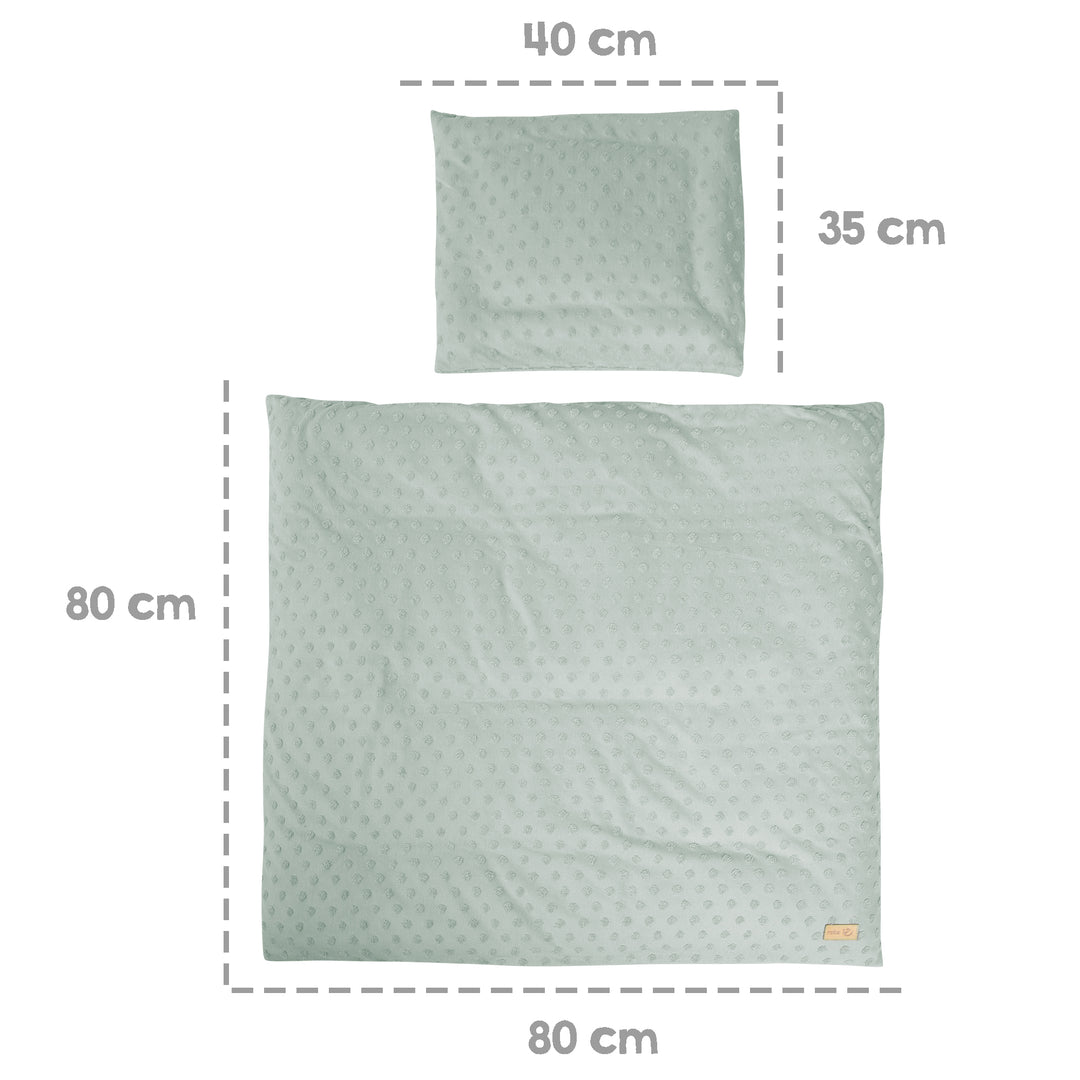 Ropa de cama para cuna 'Lil Planet', 2 piezas, frosty green, 80 x 80 cm, jersey, GOTS
