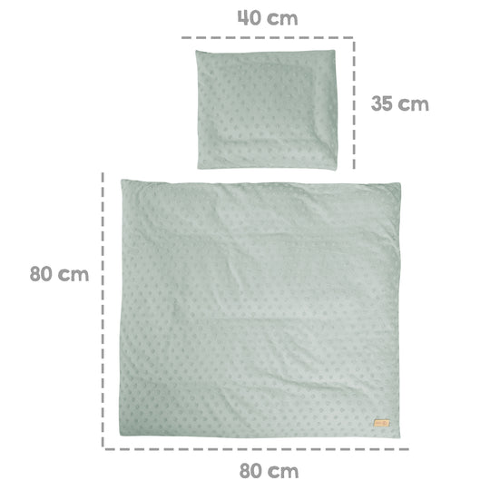 Ropa de cama para cuna 'Lil Planet', 2 piezas, frosty green, 80 x 80 cm, jersey, GOTS