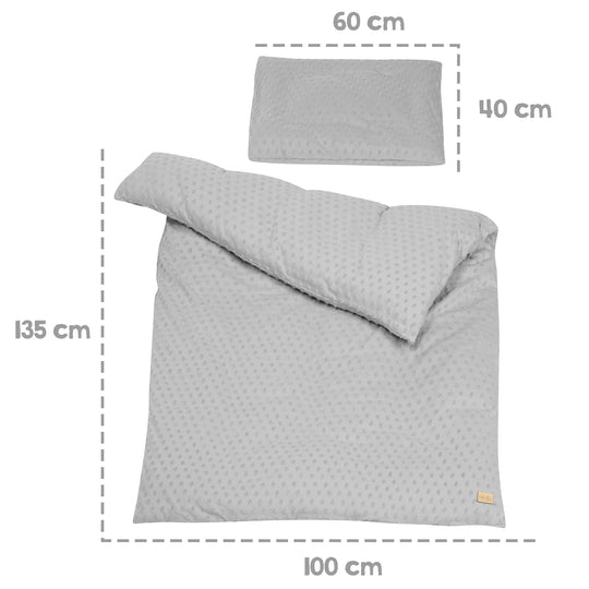 Ropa de cama orgánica 'Lil Planet', 2 piezas, gris plata, 100 x 135 cm, jersey certificado GOTS