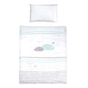 Ropa de cama 'Happy Cloud', 2 piezas, funda 100 x 135 cm, 100% algodón, edredón y funda de almohada