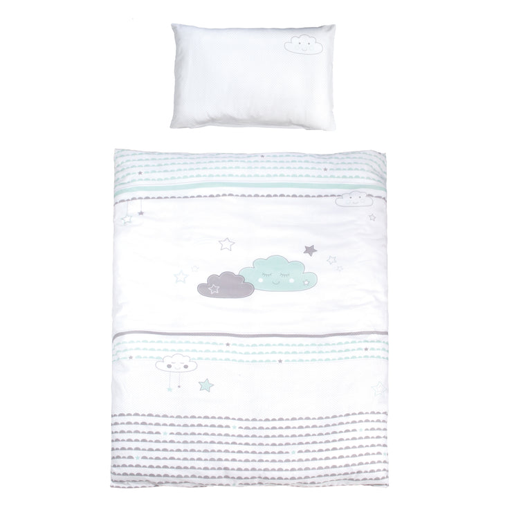 Bed linen 'Happy Cloud', 2-part, cover 100 x 135 cm, 100% cotton, duvet & pillow case