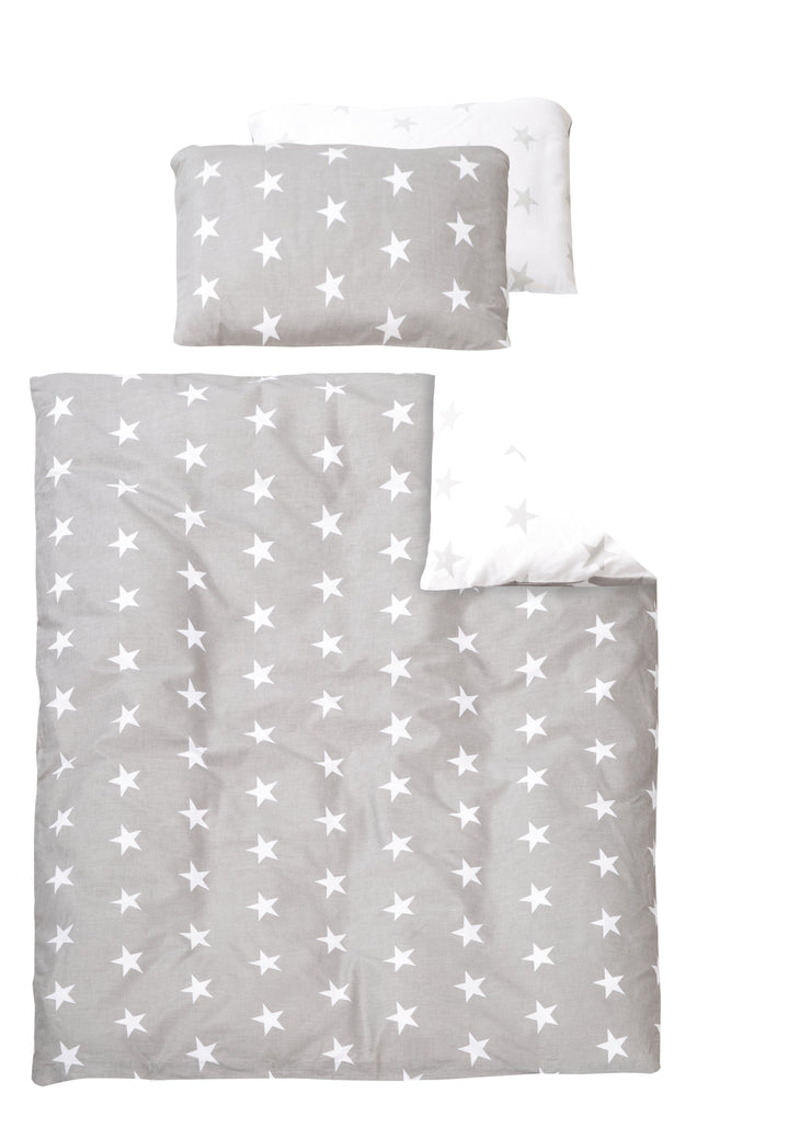 Biancheria da letto 2 pezzi, "Little Stars",100 x 135 cm, 100% cotone, copripiumino e federa