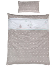 Ropa de cama 'Indibaer', 2 piezas, 100 x 135 cm, 100% algodón, manta y funda de almohada con aplique