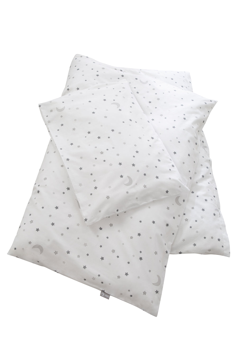 Bedding 'Star Magic Grey', 2-Piece, 100 x 135 cm, 100% Cotton, Duvet & Pillow Cover