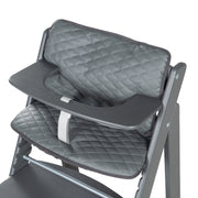 Coussin d'assise "Luxe" - 2 pièces de garniture "Graphite surpiqué" pour toutes les chaises hautes Sit Up